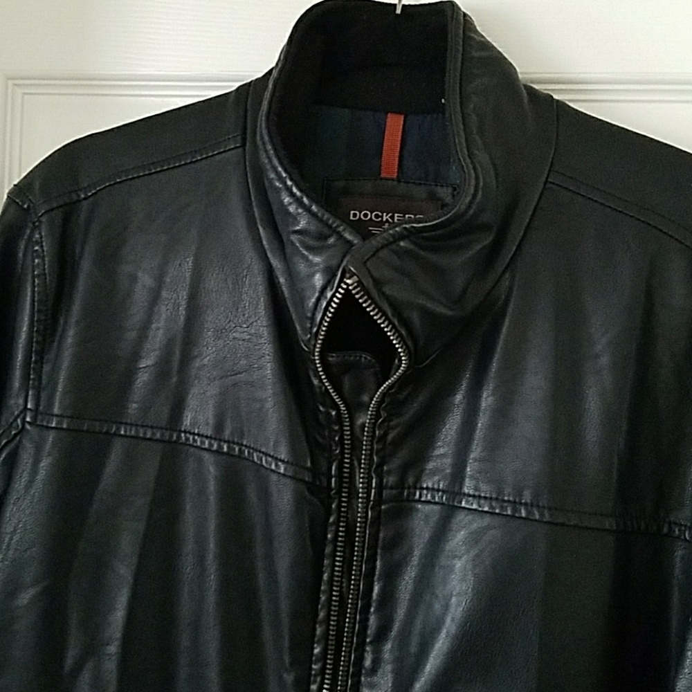 Dockers Leather Jacket Mens